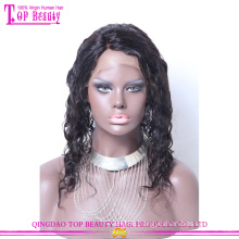 Wholesale 6A grade unprocessed virgin malaysian human hair curly full lace wigs